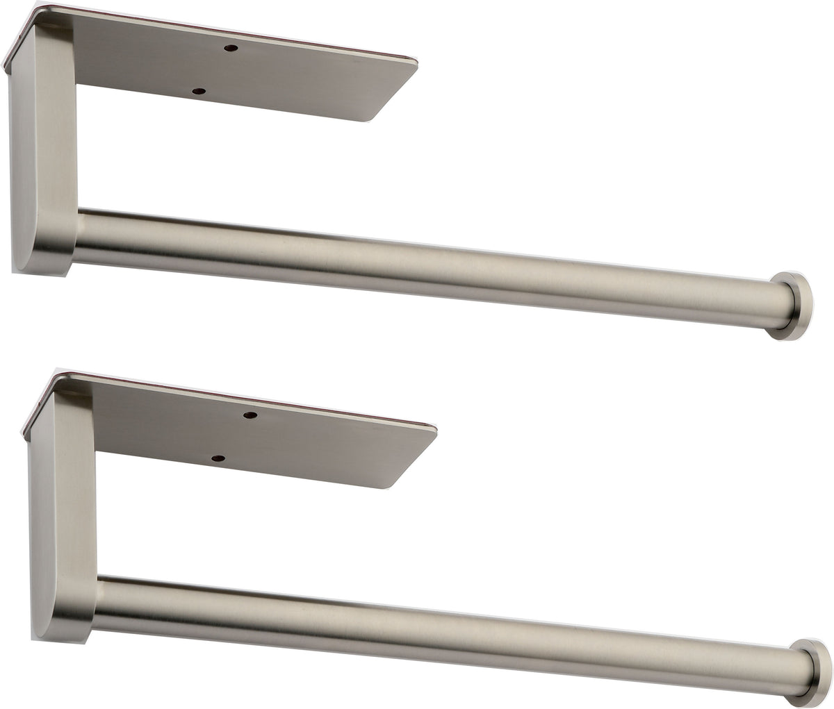 HAOYYE Paper Towel Holders,Paper Towels Rolls - for Kitchen,Paper Towels Bulk- Self-Adhesive Under Cabinet,Both Available in Adhesive and Screws,Stainless Steel Paper Towel Holder(12inch, 2 Pack) Sturdy