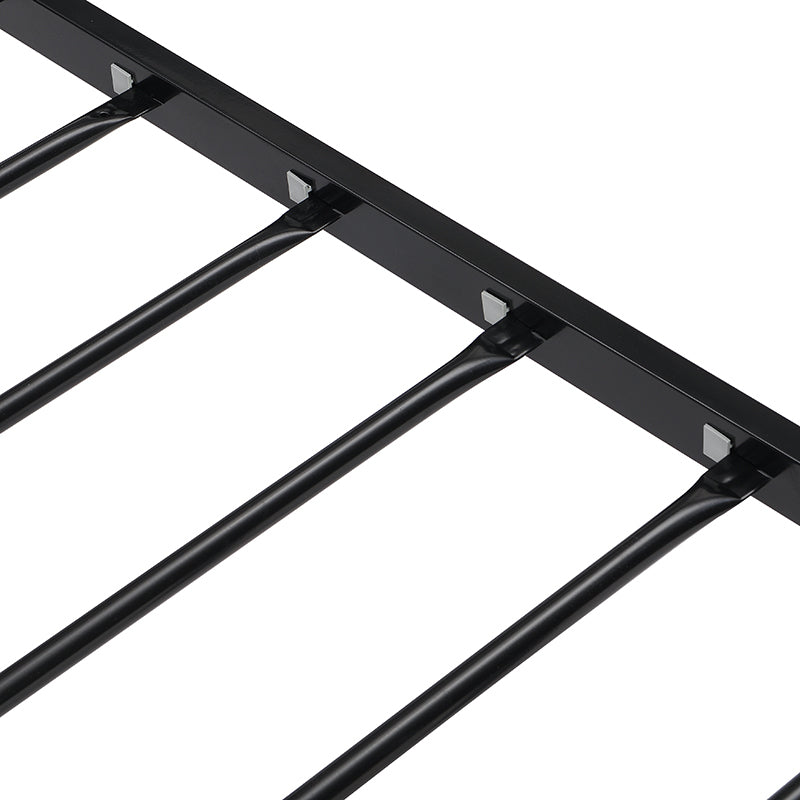 HAOYYE Twin Size metal bed Sturdy System Metal Bed Frame ,Modern style and comfort to any bedroom ,black Space-Saving Heavy Duty Modern Design Adults Dorm Room Easy Assembly Bedroom Furniture