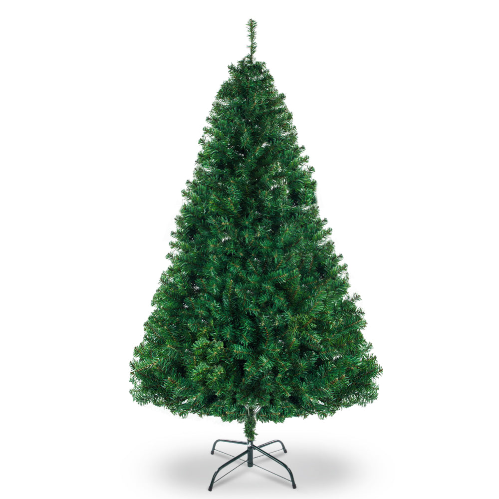 HAOYYE Green Christmas Tree with 1334 Branch Tips, Artificial Full Pine Tree with Sturdy Metal Stand, Realistic PVC Holiday Decoration for Indoor Outdoor Home Office Use