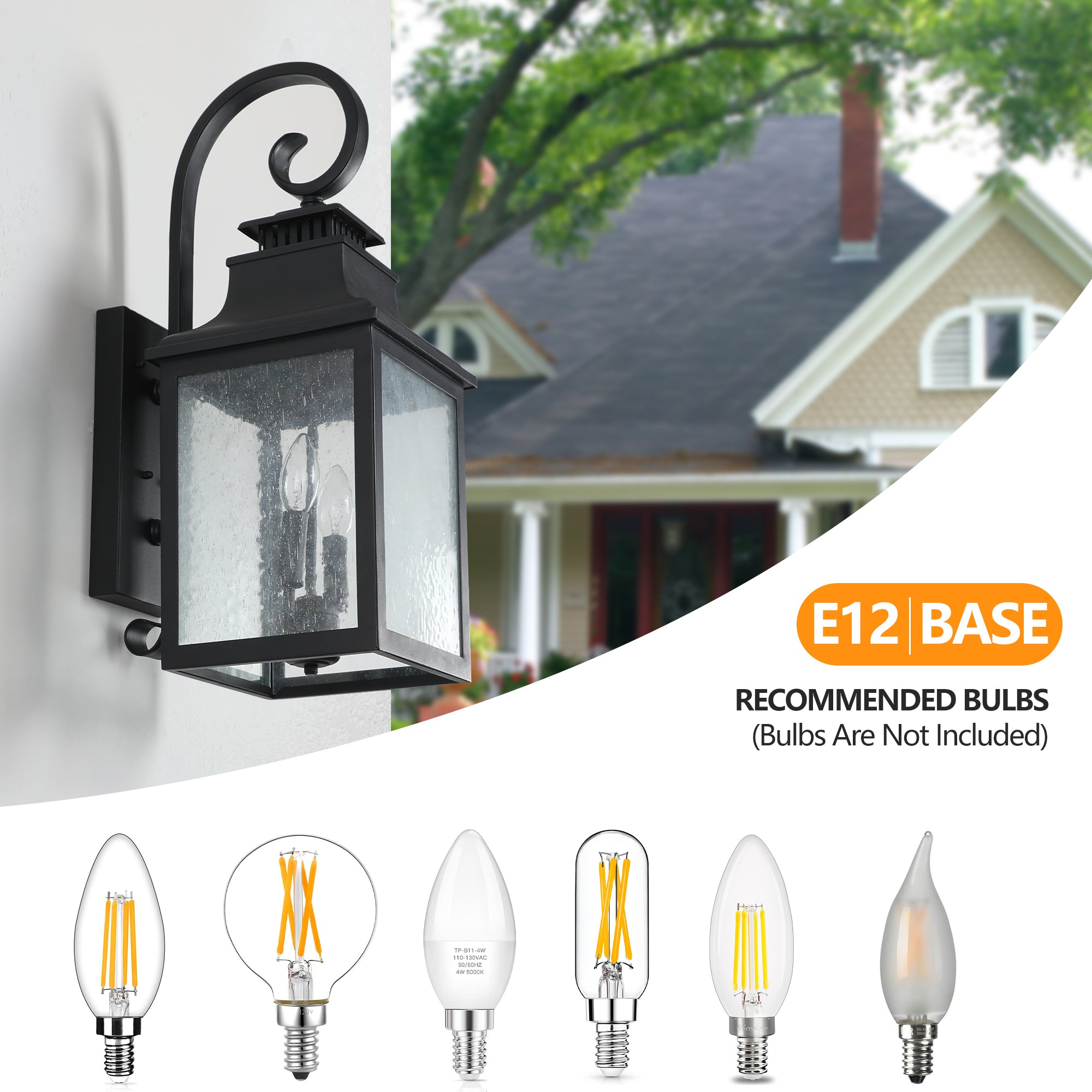 HAOYYE Large Outdoor Wall Lamps With Glass Supports multiple types of light bulbs 1 pack Sturdy Space-Saving Heavy Duty Modern Design Adults Dorm Room Easy Assembly Bedroom Furniture