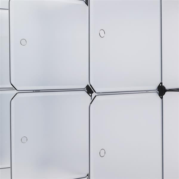 HAOYYE 16-Cube Storage Shelf, Cube Shelving Bookcase, Bookshelf Organizing Closet, Toy Organizer Cabinet, White Color, Soft Cozy Warm Flannel Fleece Home Decor, Luxury Comfortable Unique Design, Premium Quality Storage Solution
