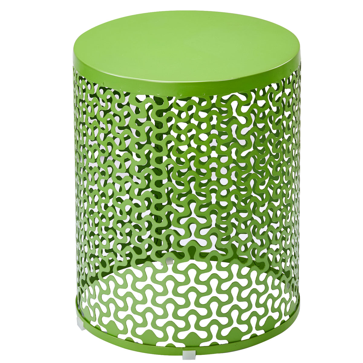 HAOYYE Outdoor Nesting Side Table Set of 3, Round Metal Frame Patio Accent Tables for Indoor and Outdoor Use, Rust-Resistant End Tables with Elegant Cutout Design, Lightweight and Portable for Balcony, Garden, Living Room
