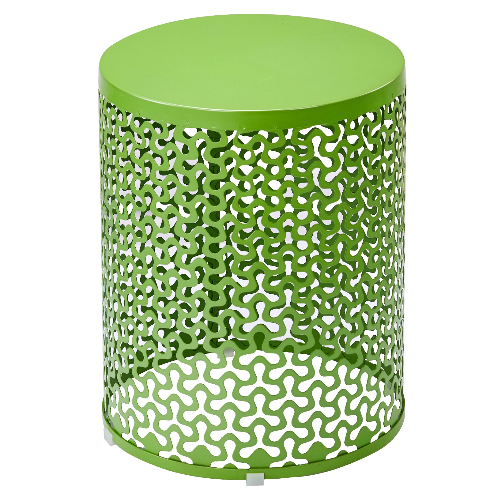 HAOYYE Outdoor Nesting Side Table Set of 3, Round Metal Frame Patio Accent Tables for Indoor and Outdoor Use, Rust-Resistant End Tables with Elegant Cutout Design, Lightweight and Portable for Balcony, Garden, Living Room