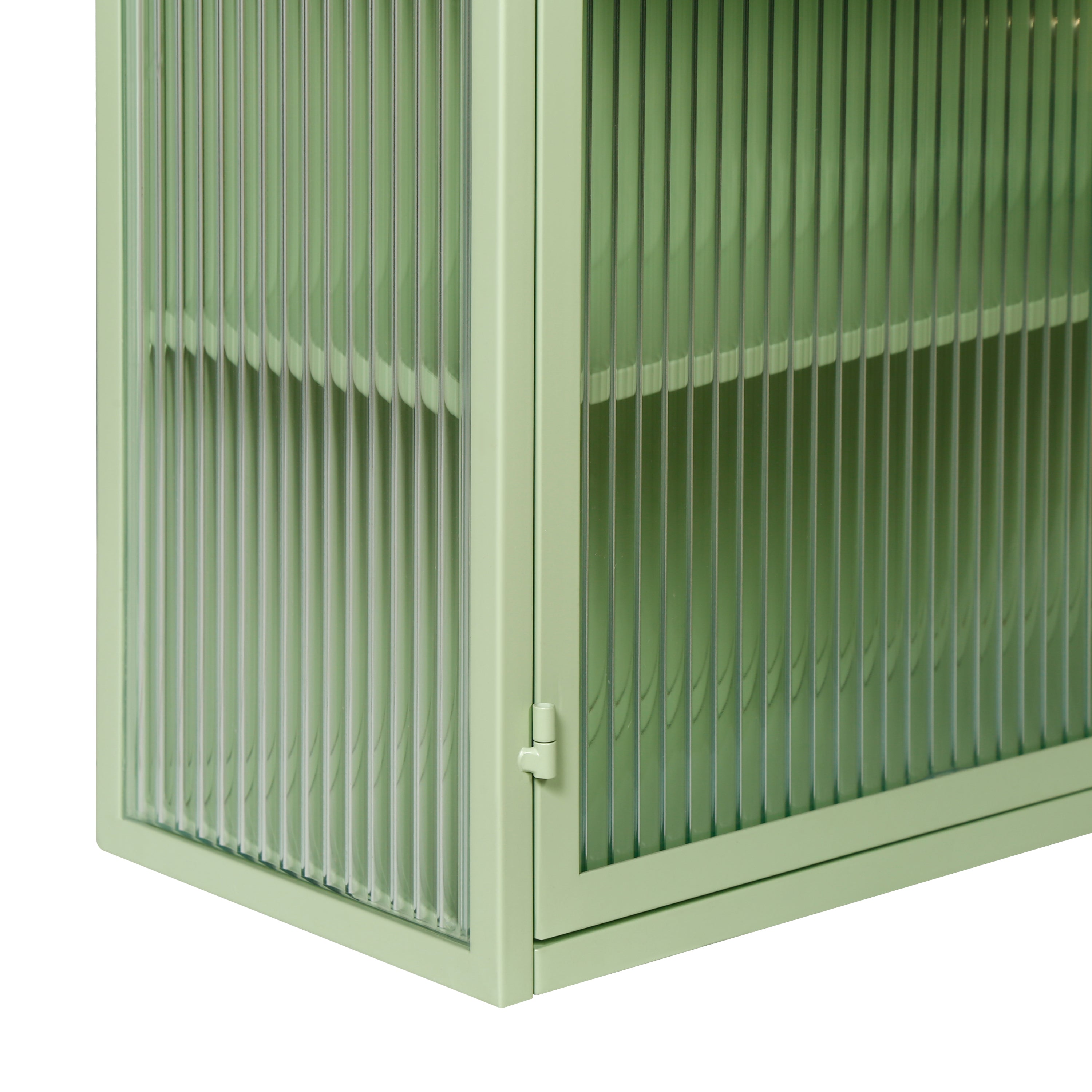 HAOYYE 27.56"Glass Doors Modern Two-door Wall Cabinet with Featuring Three-tier Storage for Entryway Living Room Bathroom Dining Room,Mint Green Sturdy Space-Saving Heavy Duty Modern Design Adults