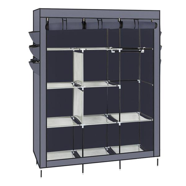 HAOYYE 69" High-Leg Non-Woven Fabric Assembled Cloth Wardrobe, Durable, Space-Saving Organizer with Modern Design, Stylish Look, and Versatile Use, Premium Quality Storage Solution for Bedroom, Living Room, Closet, and Home Essentials.