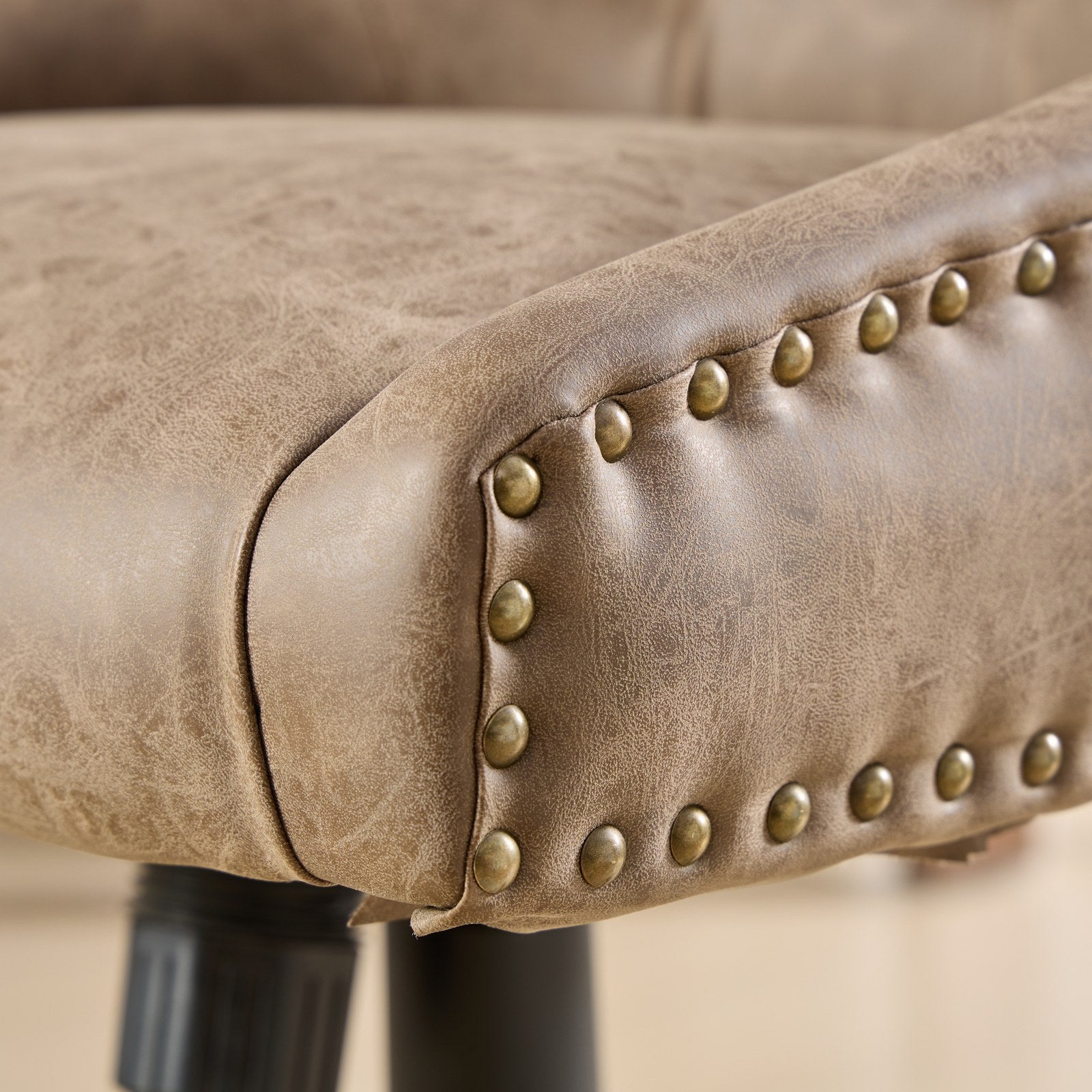 HAOYYE Medieval Retro Style Sheepskin Pattern Fabric Home Office Chair with Lift, Swivel and Recline Functions,Brown color Sturdy Space-Saving Heavy Duty Modern Design Easy Assembly Durable