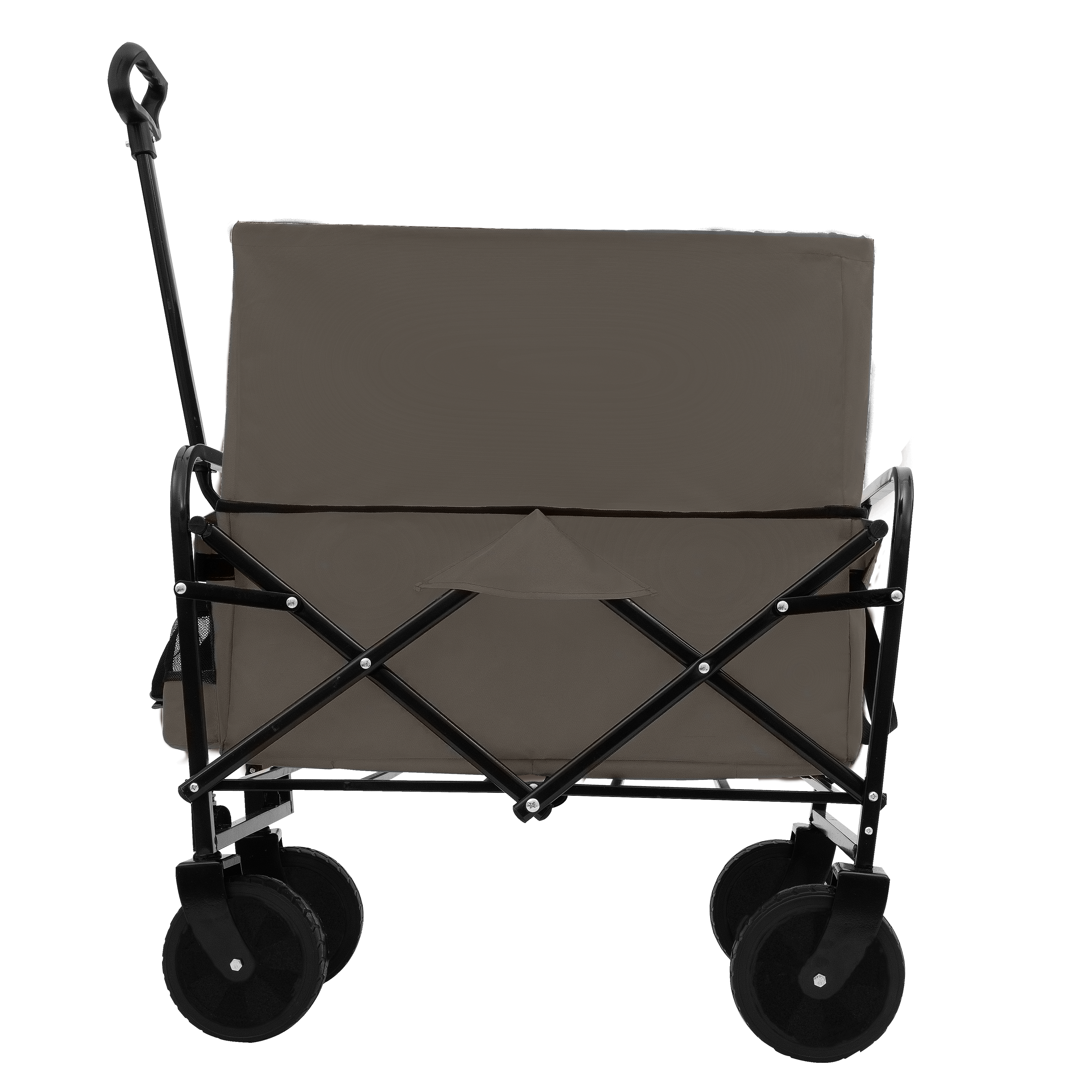 HAOYYE Multi-Use Collapsible Foldable Wagon Cart with Heavy Duty Frame, Utility Wagon for Camping and Grocery Shopping, Includes 3-Piece Plastic Liner Bag and Cover, Durable Beach Cart in Olive Green