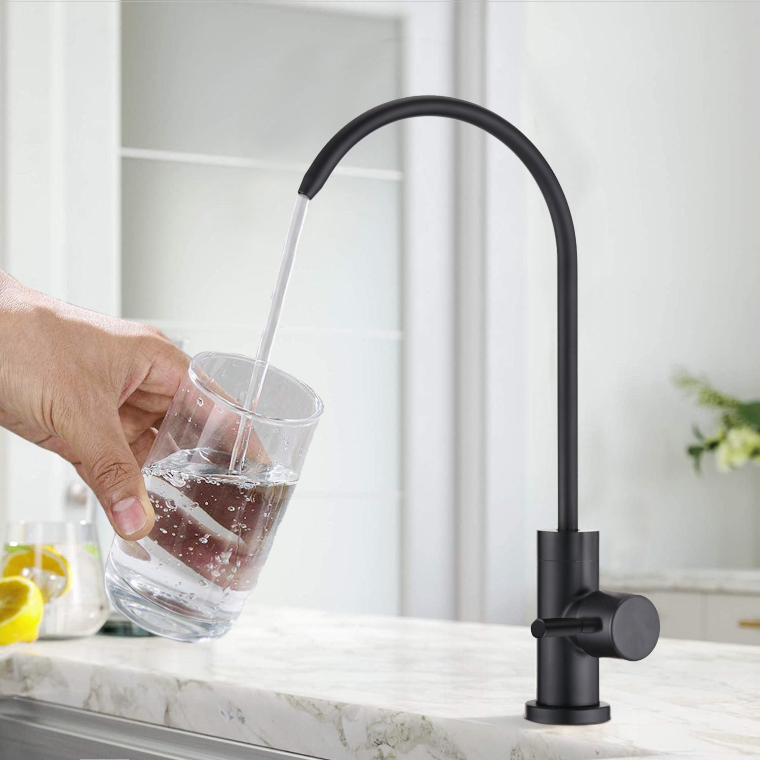 HAOYYE Kitchen Water Filter Faucet, Drinking Water Faucet Sturdy Space-Saving Heavy Duty Modern Design Adults Dorm Room Easy Assembly Bedroom Furniture