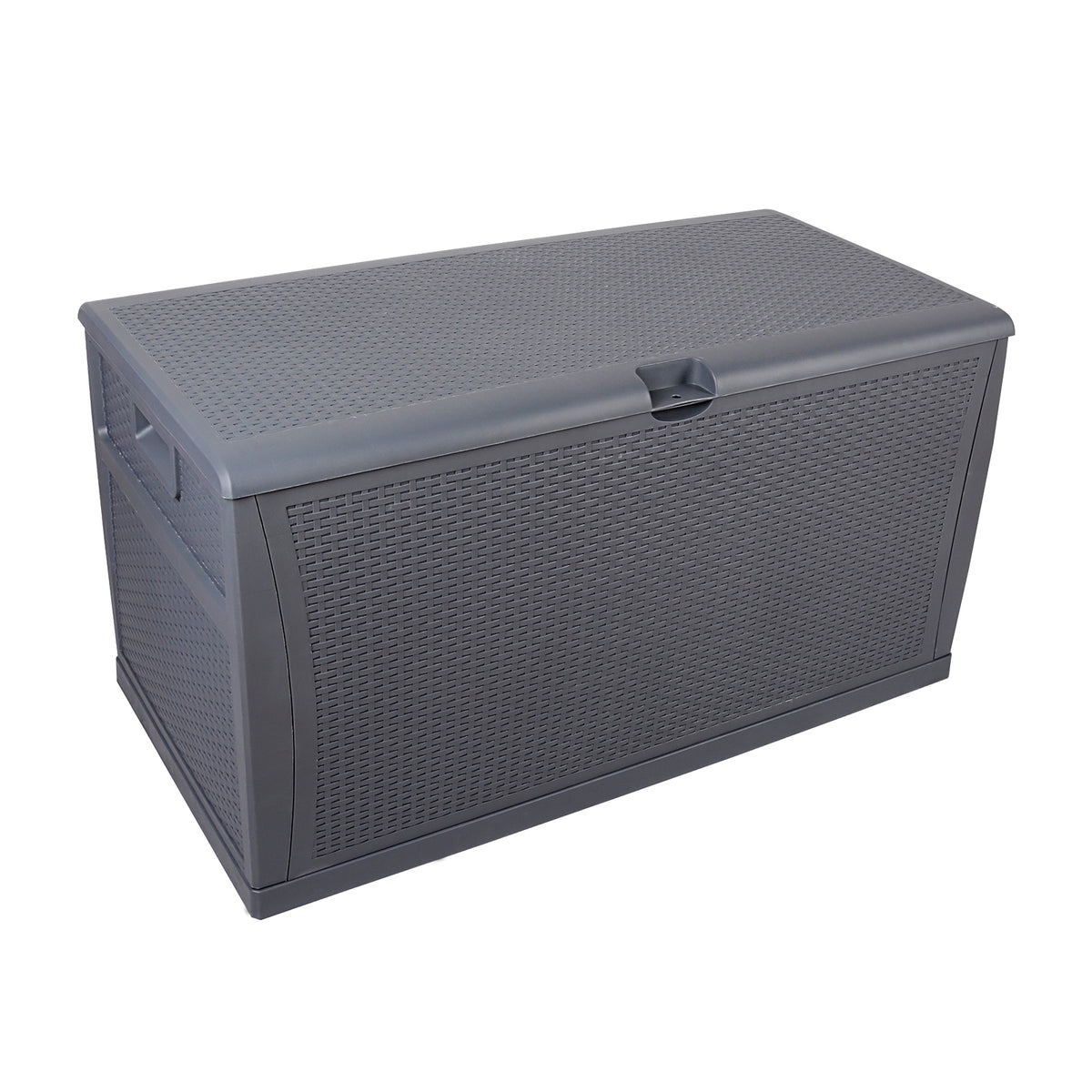 HAOYYE 120 Gallon Outdoor Plastic Storage Deck Box Waterproof Lockable Garden Chest with Lid for Patio Tools Cushions Pool Accessories Toys Backyard Bench Style Container with Seating Function 460 Liter Capacity