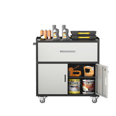 HAOYYE Metal Garage Storage Cabinets Rolling Tool Cart with Lockable Drawers and Wheels Heavy Duty Utility Tool Chest Organizer for Workshop Garage Home Office