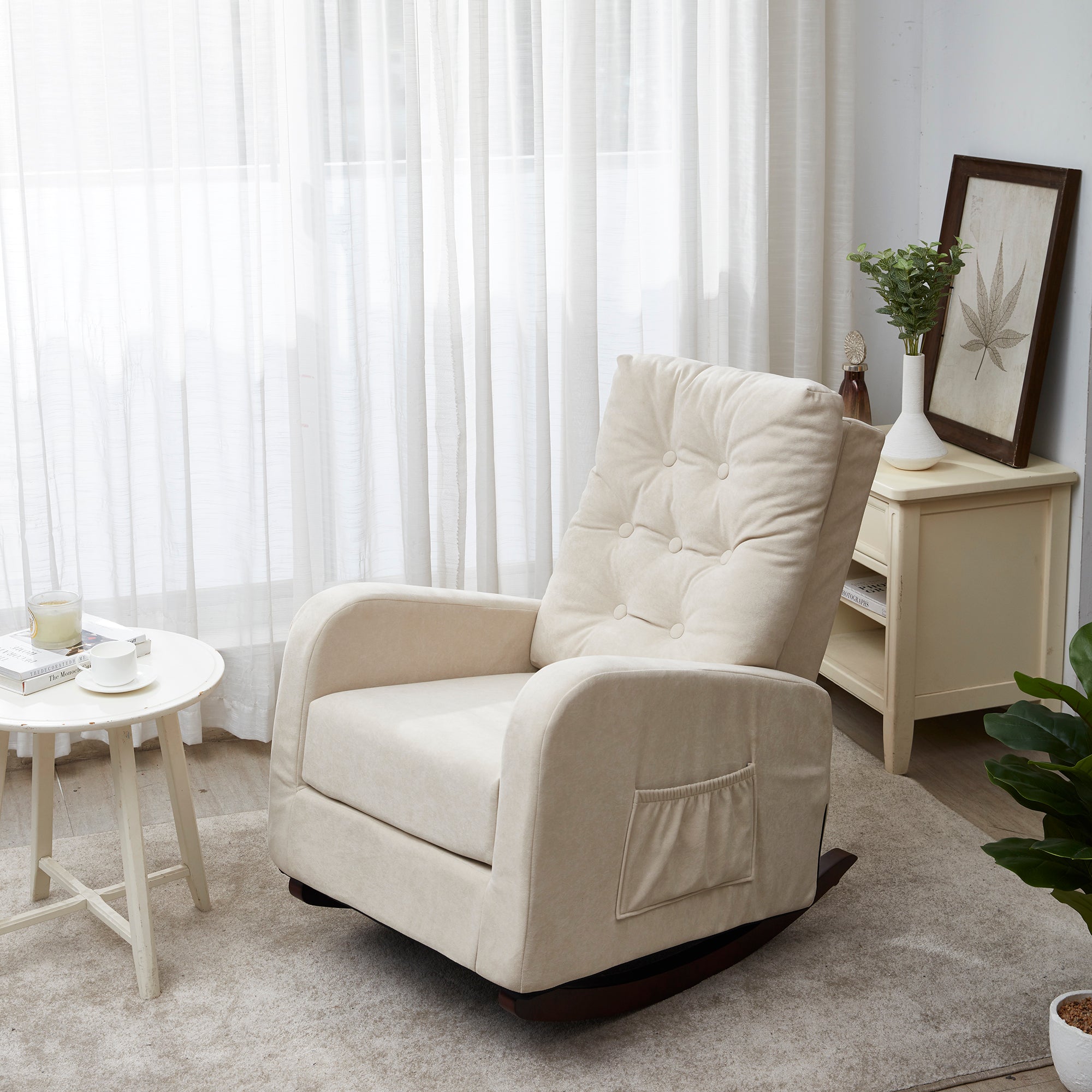 HAOYYE Single sofa reclining chair Japanese chair lazy sofa tatami balcony reclining sofa adjustable chair Sturdy Space-Saving Heavy Duty Modern Design Adults Dorm Room Easy Assembly Bedroom Furniture