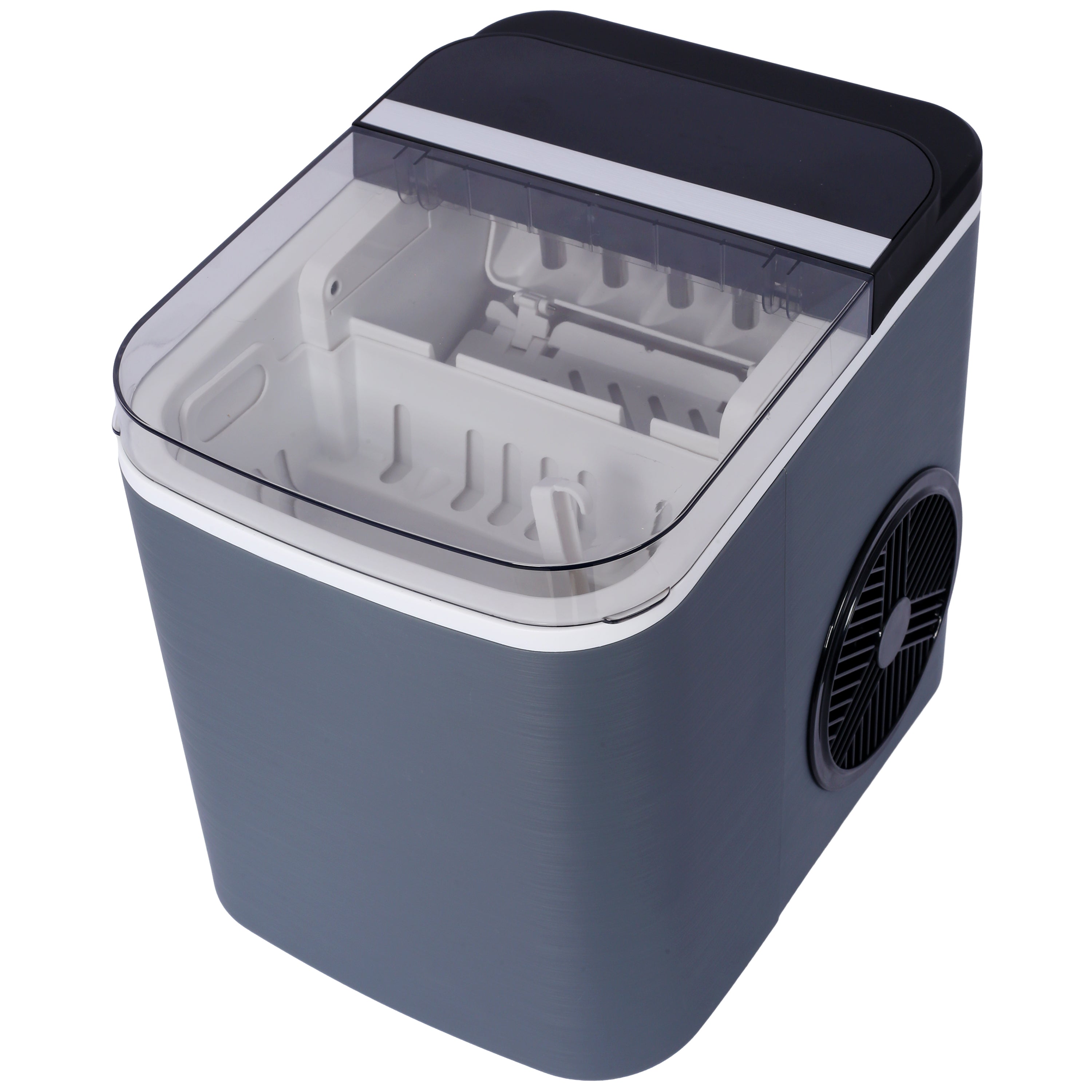 HAOYYE Ice Maker Countertop, Portable Ice Machine, Self-Cleaning Ice Makers with Basket and Scoop, 9 Cubes in 6 Mins, 26 lbs per Day, Ideal for Home, Kitchen,ETL and FDA certificate. Sturdy Space-Saving