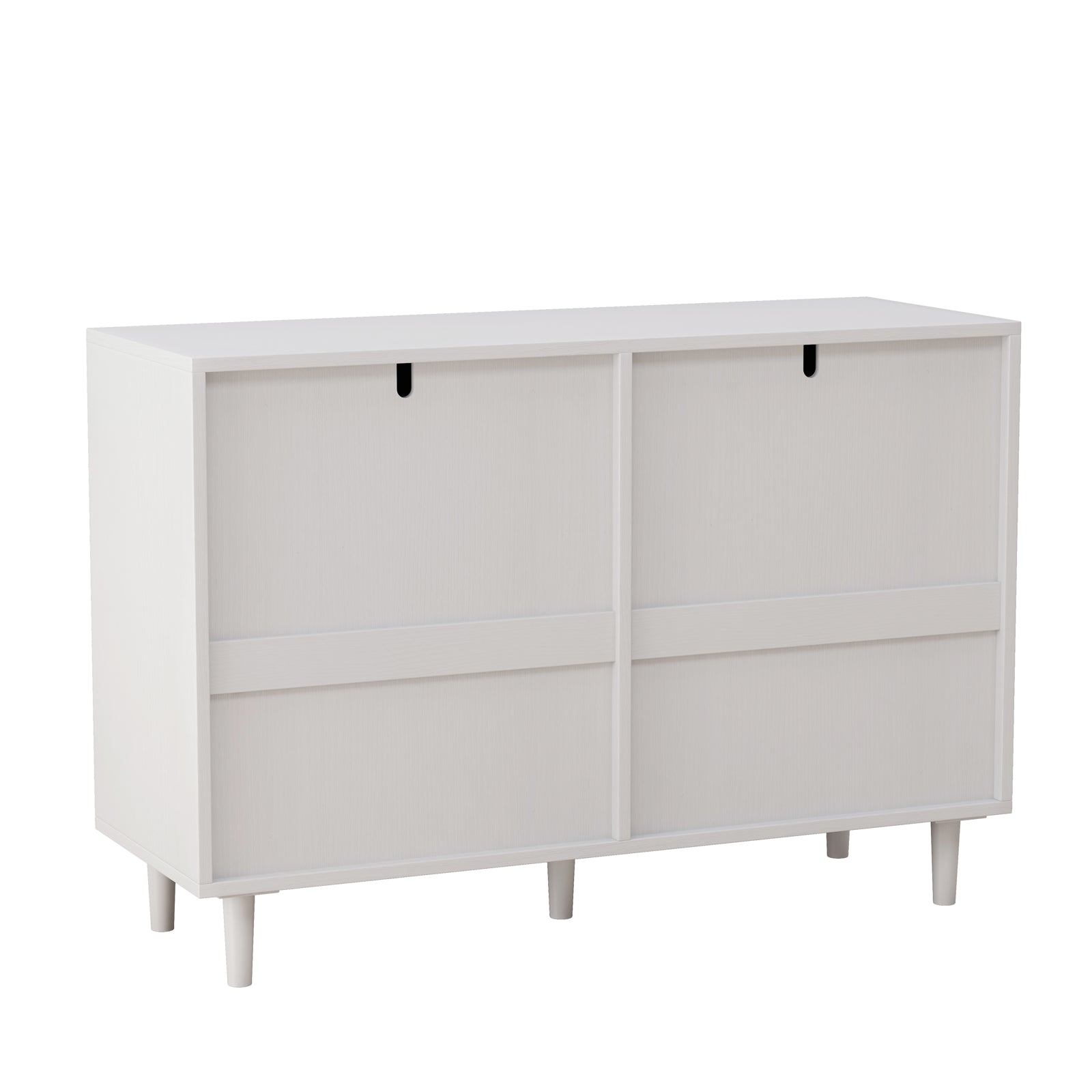 HAOYYE 6-Drawer Rattan Storage Cabinet with White Finish, Stylish and Functional Organizer for Bedroom, Living Room, or Hallway, Elegant Rattan Drawer Design, Space-Saving