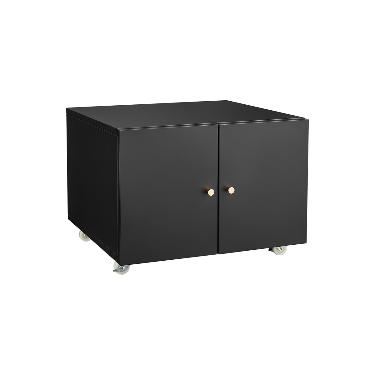 HAOYYE Steel Copier Cabinet with 2 Doors, Mobile Printer Stand with Adjustable Shelf, Locking Wheels, Sturdy Space-Saving Heavy Duty Office Furniture, Easy Assembly