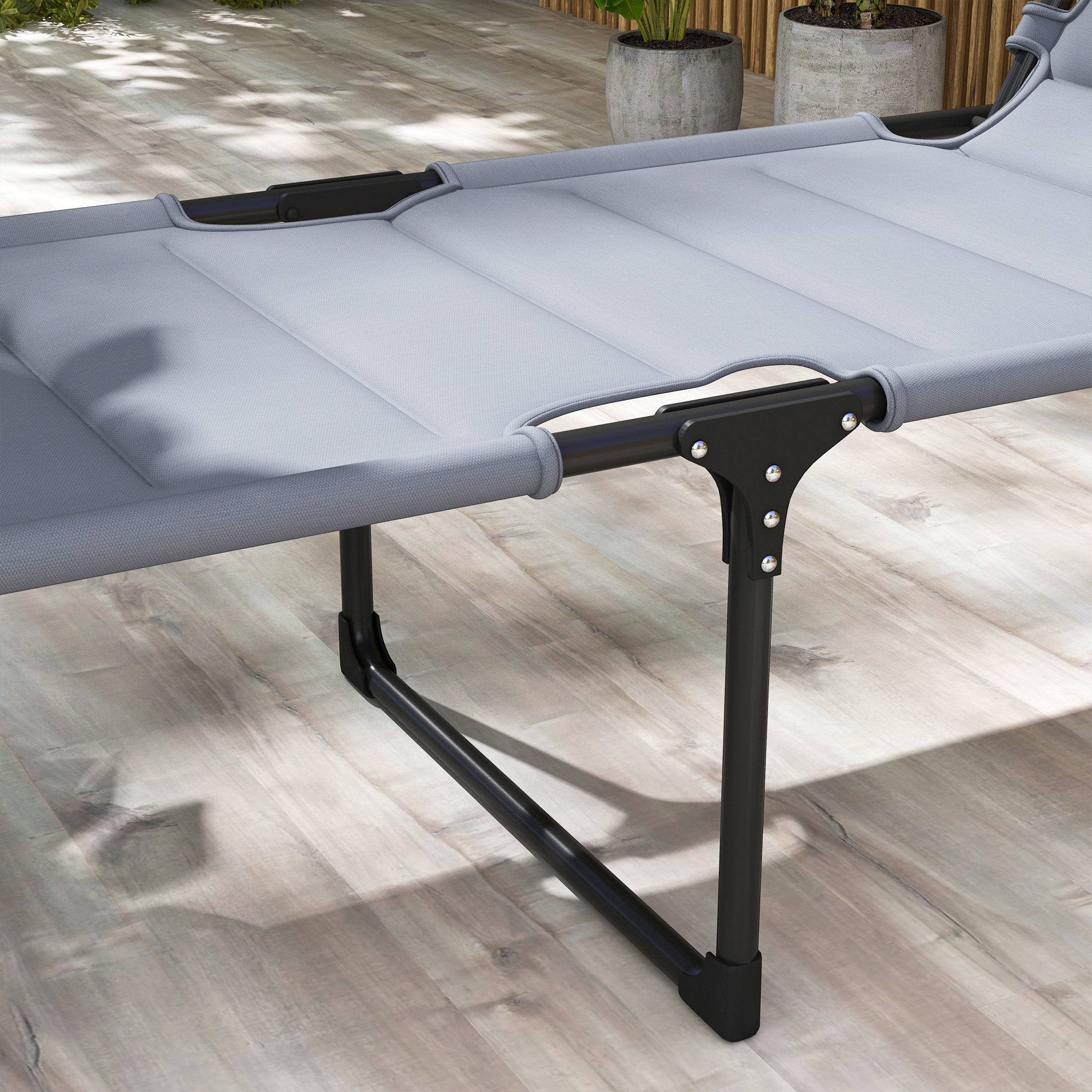 HAOYYE Folding Lounge Chair for Outdoor Relaxation with Adjustable Backrest and Sunshade, Portable Patio Recliner for Beach Pool Garden Camping, Lightweight Foldable Design for Easy Storage and Transport