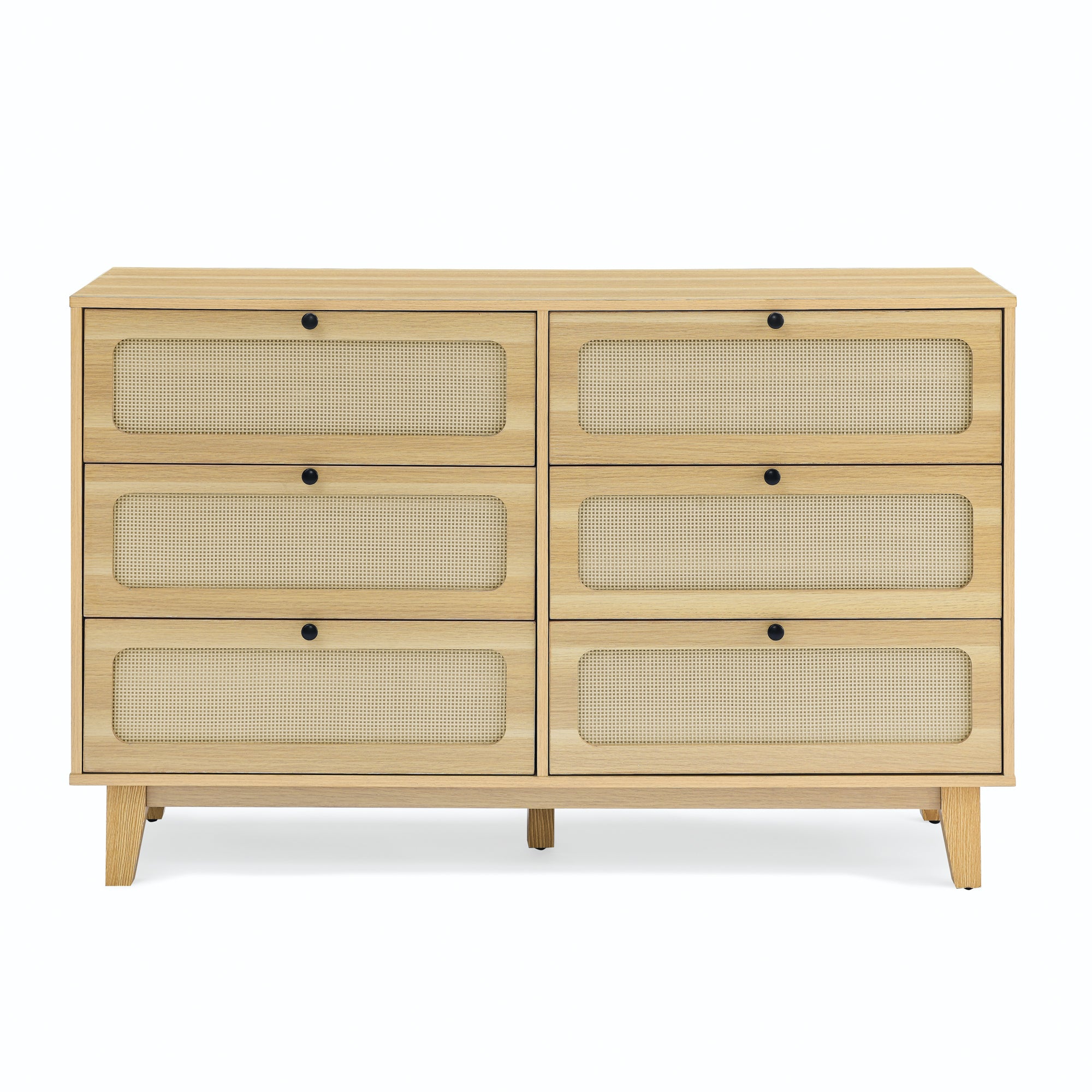 HAOYYE 6-Drawer Wooden Antique Dresser, Storage Cabinet for Bedroom, Living Room, and Corridor, Modern Design Drawer Cabinet with Sturdy Space-Saving Heavy Duty Construction, Ideal for Organizing Clothes and Essentials