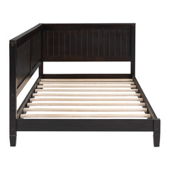 HAOYYE Twin Size Wood Daybed/Sofa Bed, Espresso Sturdy Space-Saving Heavy Duty Modern Design Adults Dorm Room Easy Assembly Bedroom Furniture