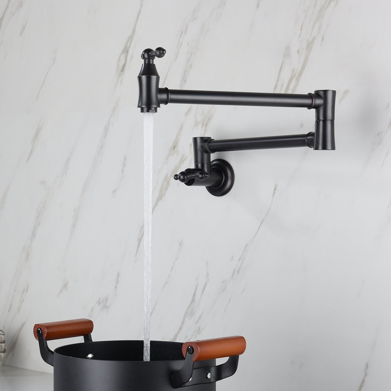 HAOYYE Wall Mount Folding Kitchen Pot Filler Faucet Sturdy Space-Saving Heavy Duty Modern Design Adults Dorm Room Easy Assembly Bedroom Furniture