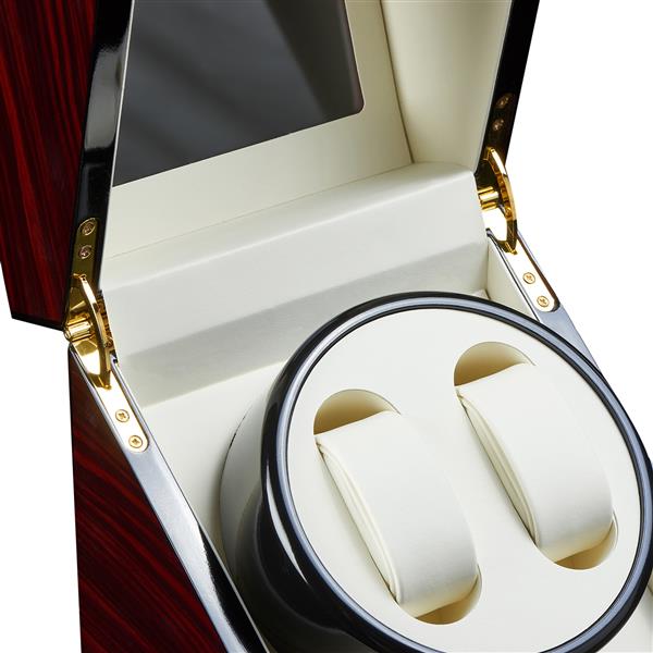 HAOYYE Double Watch Winder, Automatic Rotation Wood Display Case, Sturdy And Durable Design, Multifunctional Watch Storage Organizer, Modern Space-Saving Storage Solution, Practical And Stylish Home Organizer For Men’s And Women’s Watches