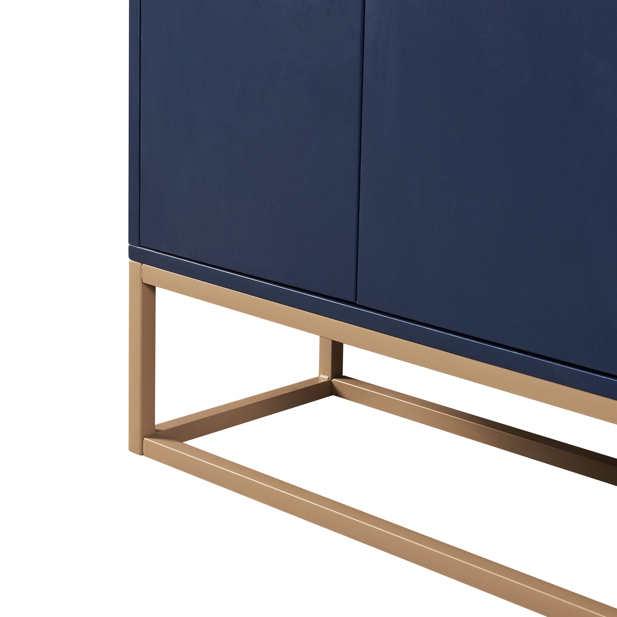 HAOYYE Modern Sideboard Elegant Buffet Cabinet with Large Storage Space for Dining Room, Entryway (Navy) Sturdy Space-Saving Heavy Duty Modern Design Adults Dorm Room Easy Assembly