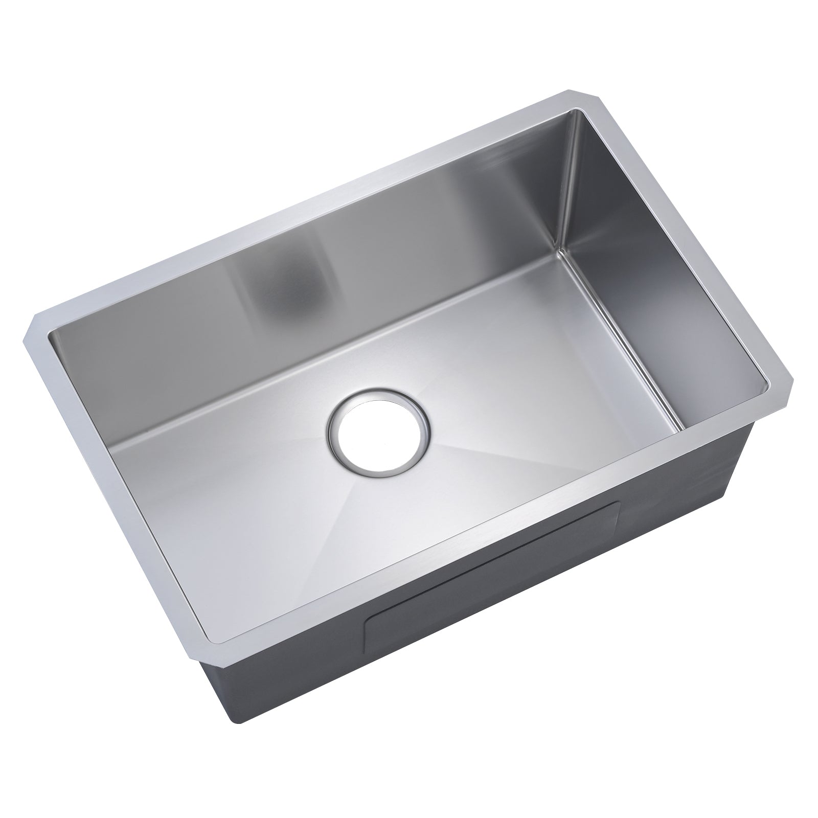 HAOYYE 27" L X 18" W Undermount Single Bowl 16 Gauge 304 Stainless Steel Kitchen Sink (Sink Only) Sturdy Space-Saving Heavy Duty Modern Design Adults Dorm Room Easy Assembly Bedroom Furniture