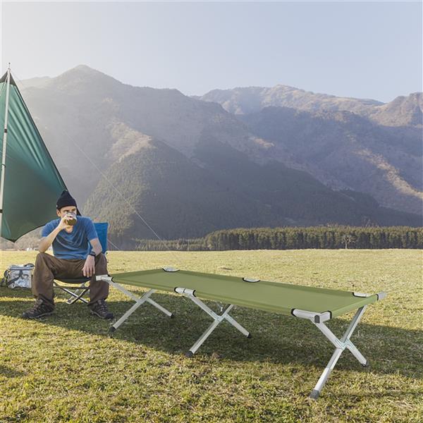 HAOYYE Portable Folding Camping Cot with Carrying Bag,  Lightweight and Durable Folding Bed for Outdoor Camping, Hiking, Travel, and Relaxation