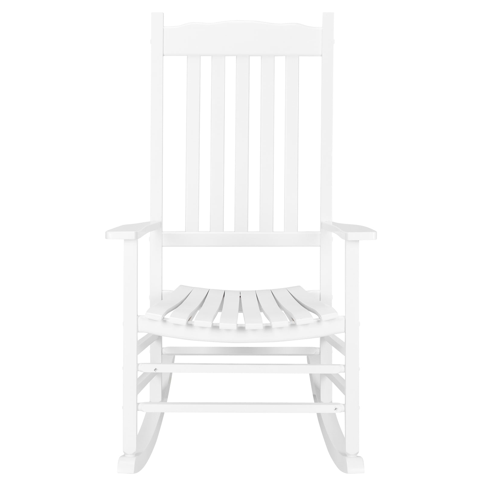 HAOYYE Square Wooden Rocking Chair with Wavy Backboard, Sturdy and Elegant Rocker for Patio, Porch, Garden, or Balcony, Comfortable and Durable Design for Relaxation and Outdoor Enjoyment