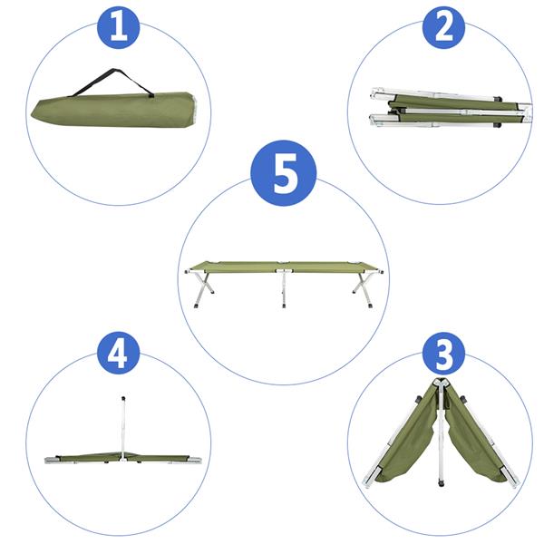 HAOYYE Portable Folding Camping Cot with Carrying Bag,  Lightweight and Durable Folding Bed for Outdoor Camping, Hiking, Travel, and Relaxation