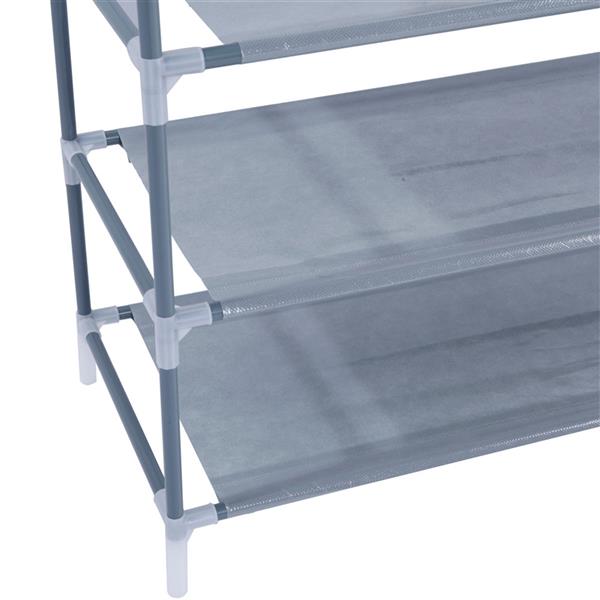 HAOYYE 5-Tier Shoe Storage Rack, Durable Gray Non-Woven Fabric Organizer, Compact Space-Saving Shoe Shelf with Handle, Simple Assembly, Modern Design for Closet, Bedroom, Entryway, Versatile Use Shoe Tower, Premium Quality Shoe Stand