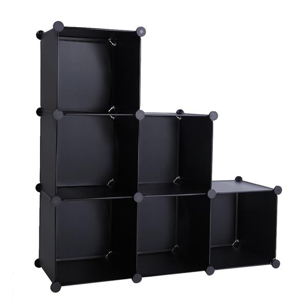 HAOYYE Cube Storage 6-Cube Closet Organizer Shelves for DIY Closet Cabinet, Black Durable Space-Saving Storage Solution, Modern Design, Versatile Use, Premium Quality, Stylish and Functional Organizer for Home or Office