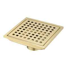 HAOYYE 6 Inch Square Shower Floor Drain Sturdy Space-Saving Heavy Duty Modern Design Adults Dorm Room Easy Assembly Bedroom Furniture