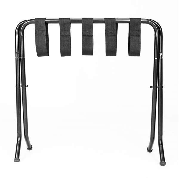 HAOYYE Portable Metal Luggage Rack Black Soft Cozy Warm Flannel Fleece Home Decor Luxury Comfortable Unique Design Premium Quality Decorative Stylish Hotel Luggage Rack for Bedroom Living Room Travel Storage Solutions