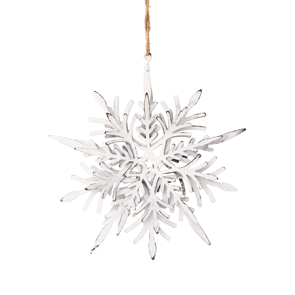 HAOYYE Set of 6 Iron Snowflake Hanger, Decorative Hanging Ball Christmas Tree Ornaments for Holiday Party Decorations Sturdy Space-Saving Heavy Duty Modern Design Adults Dorm Room Easy Assembly