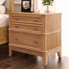 HAOYYE 3-Drawer Bedside Nightstand, Sturdy Space-Saving Design, Heavy Duty Construction, Easy Assembly, Durable and Stylish Home Furniture, Versatile for Bedroom or Guest Room