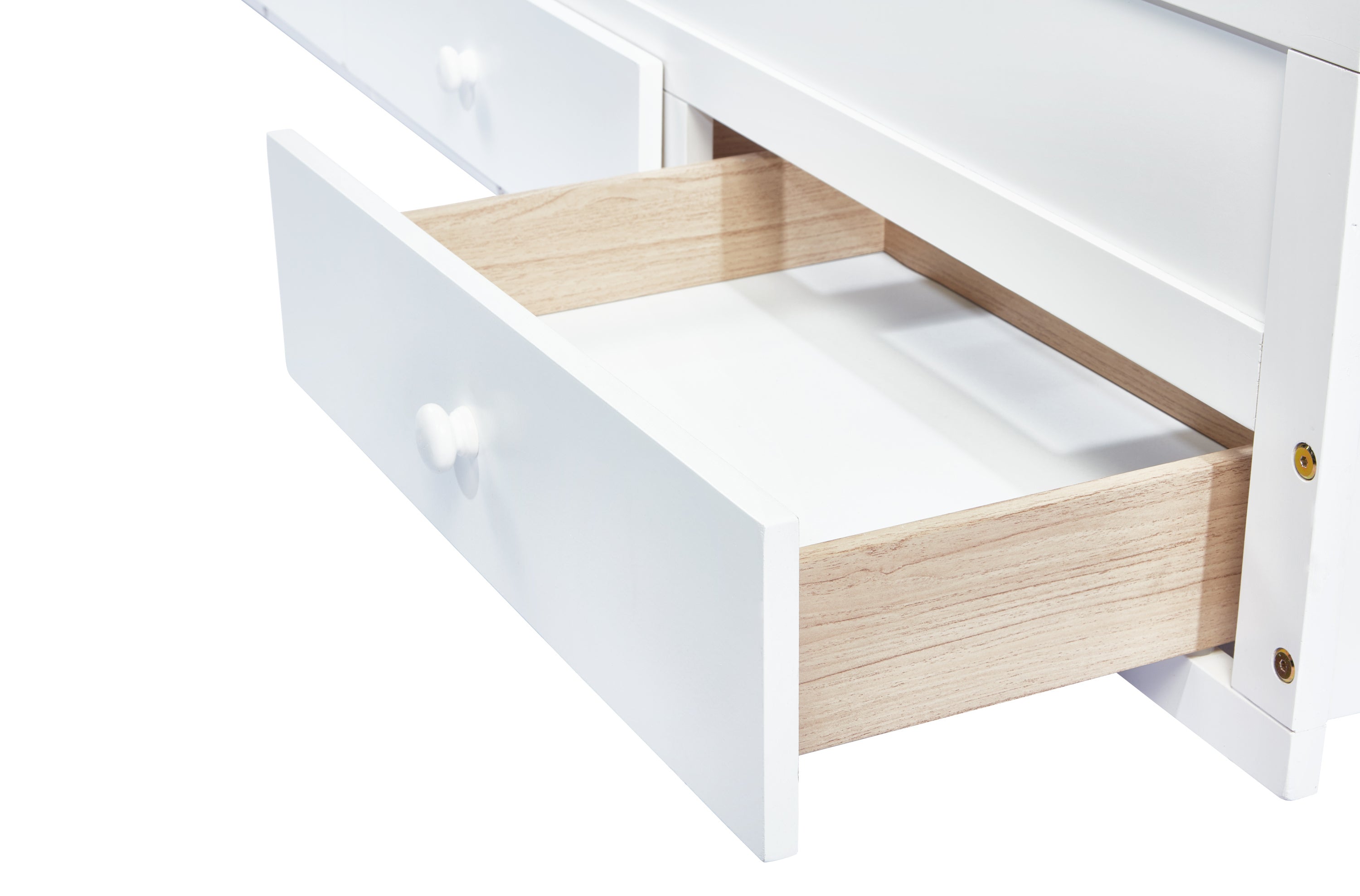 HAOYYE Twin Bed with Headboard, Footboard, Trundle and Storage Drawers, Pine Wood Twin Size Bed, White, Sturdy Space-Saving Heavy Duty Construction, Ideal for Adults and Dorm Rooms