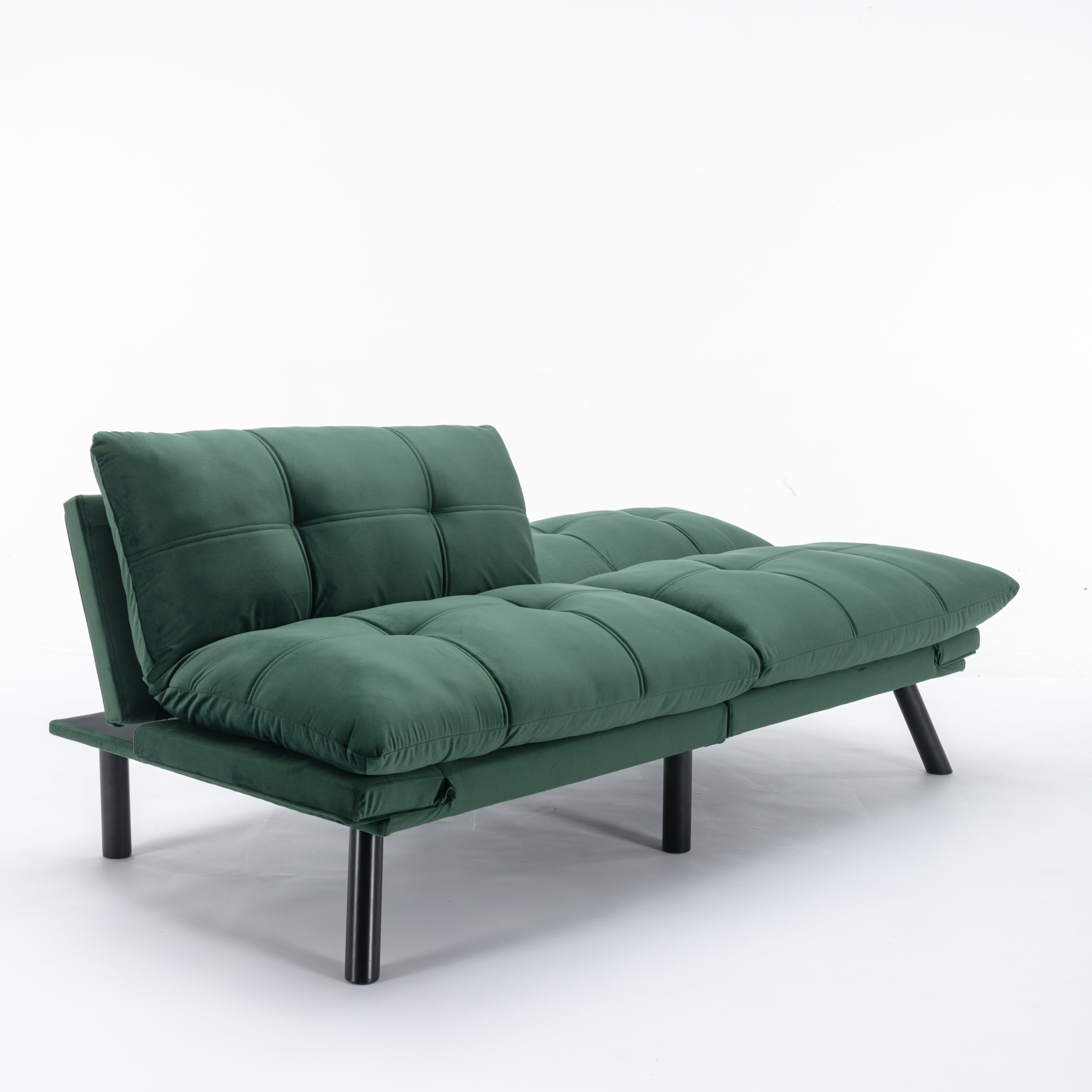 HAOYYE Emerald Convertible Folding Modern sofa Bed Sturdy Space-Saving Heavy Duty Modern Design Adults Dorm Room Easy Assembly Bedroom Furniture