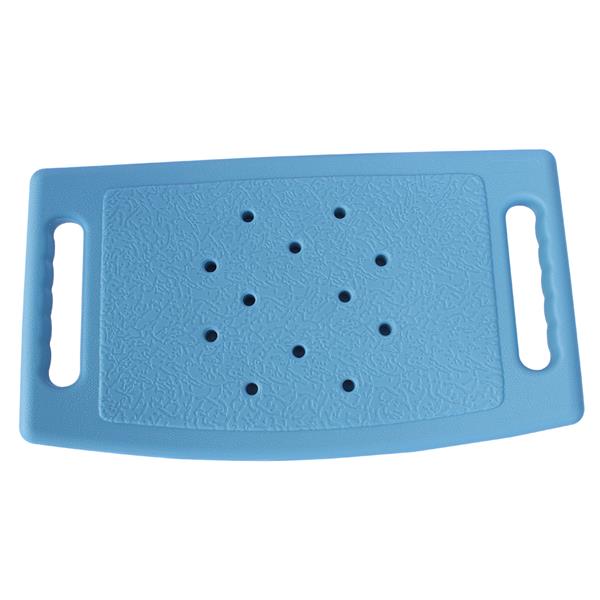 HAOYYE Simple Blue Bath Chair Lightweight Aluminum Alloy Shower Seat with Adjustable Height Anti-Slip Rubber Feet Rust-Resistant Durable Bathroom Stool for Elderly and Home Spa Safety Support