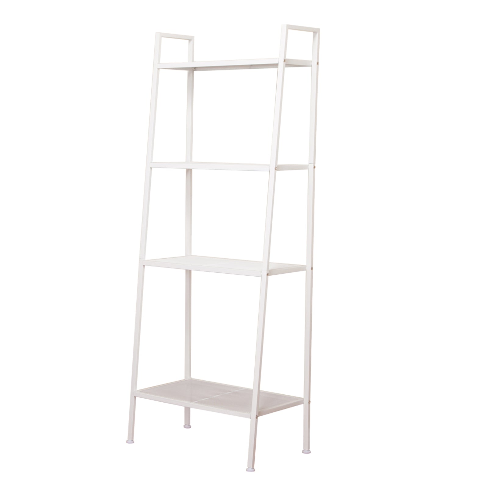 HAOYYE Ivory White 4-Tier Bookshelf, Sturdy And Durable Design, Multifunctional Storage Solution, Modern Home Organizer For Living Room And Bedroom, Practical Stylish Space-Saving Shelf For Books, Décor, And Accessories