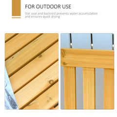 HAOYYE Natural Fir Wood Outdoor Glider Chair, Smooth Quiet Rocking Motion, Wide Seat for Two, Durable Solid Wood Frame, Perfect for Garden, Patio, Porch, Backyard Relaxation, Easy Assembly