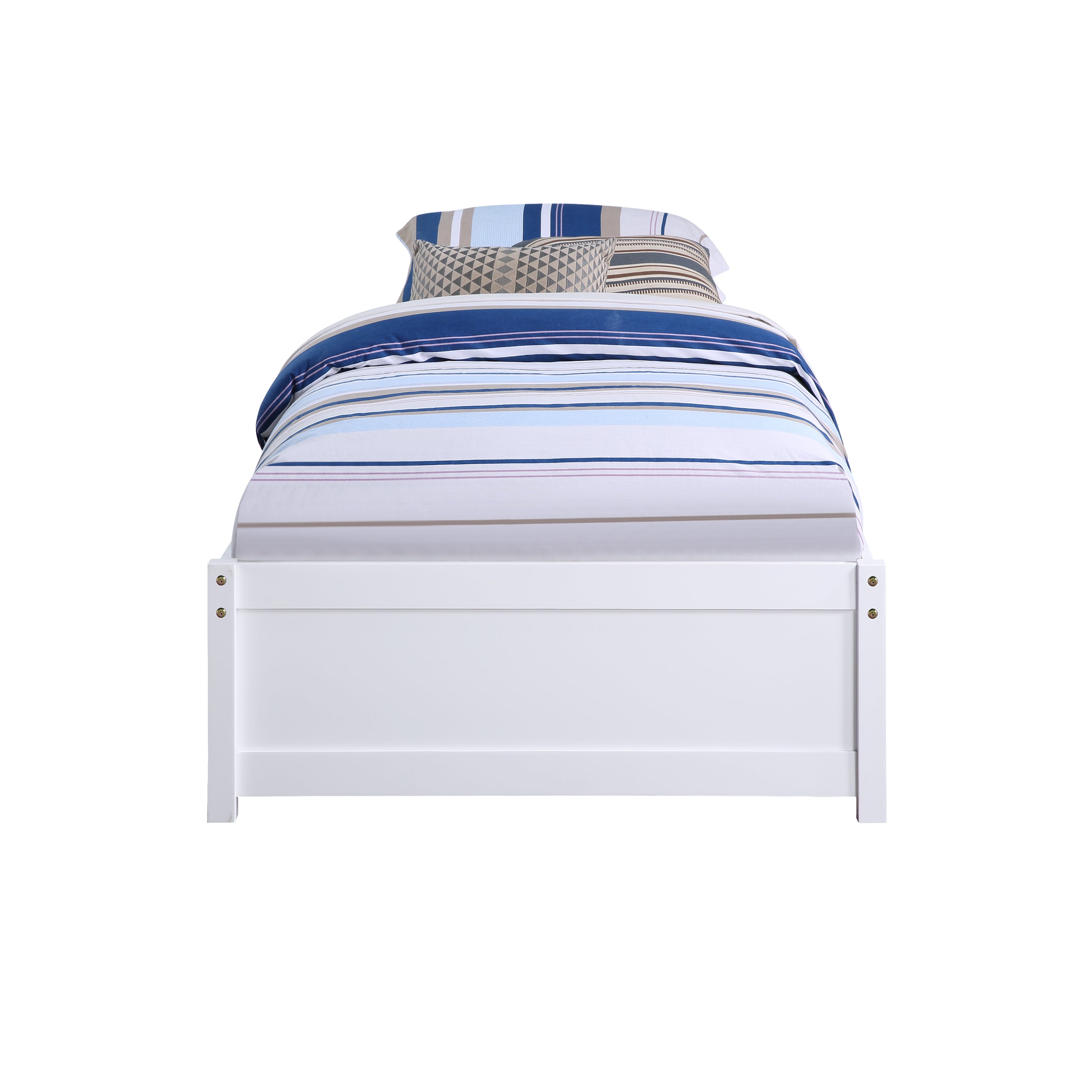HAOYYE Solid Wood Twin Bed Frame With 2 Storage Drawers, No Box Spring Needed, Space-Saving Heavy Duty Design For Bedroom Or Dorm Room, Sturdy And Easy To Assemble