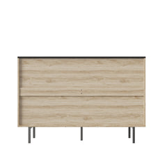 HAOYYE Bedroom Storage Cabinet, Modern Minimalist Six-Drawer Cabinet with Large Capacity, Two-Tone Design, Sturdy Space-Saving Heavy Duty Construction, Ideal for Adults and Dorm Rooms, Easy Assembly