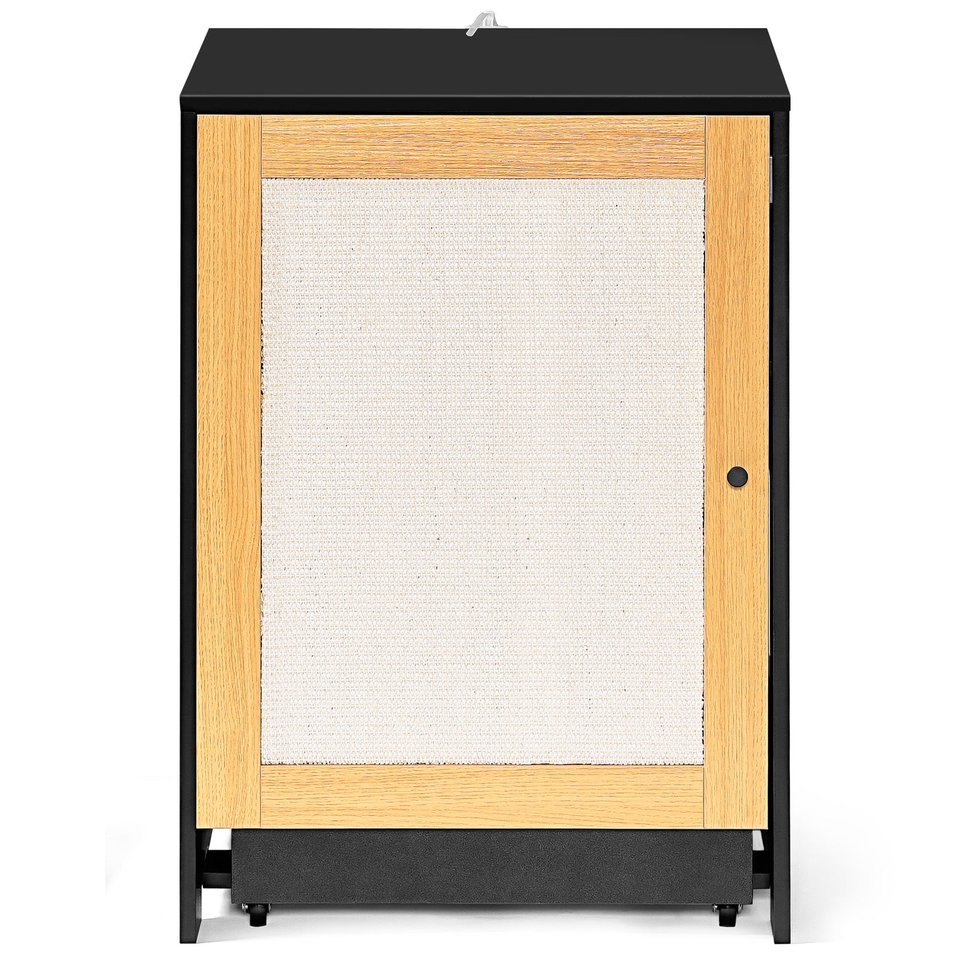 HAOYYE Cat Litter Box Enclosure with Sisal Door, Hidden Cat Washroom and Kitty End Table, Black Modern Litter Cabinet, Sturdy Space-Saving Design, Easy Assembly, Ideal for Bedrooms and Living Rooms