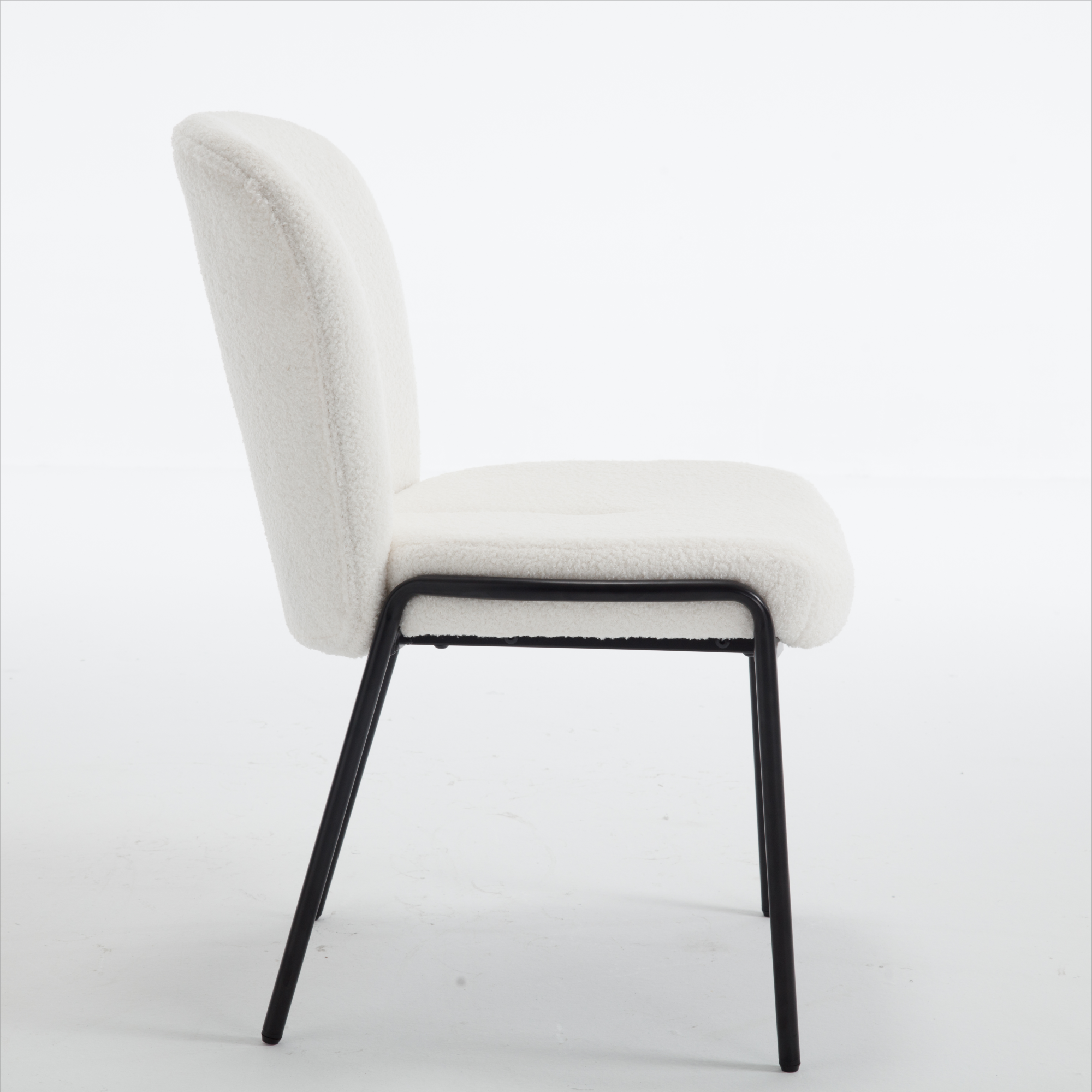 HAOYYE Heng Ming Iron Foot Dining Chair Set With No Armrest And High Back Design, Sturdy Heavy Duty Space-Saving Chairs For Dining Room, Living Room, Balcony, Dorm Room And Adult Home Use, Featuring Modern Industrial Style And Easy Assembly