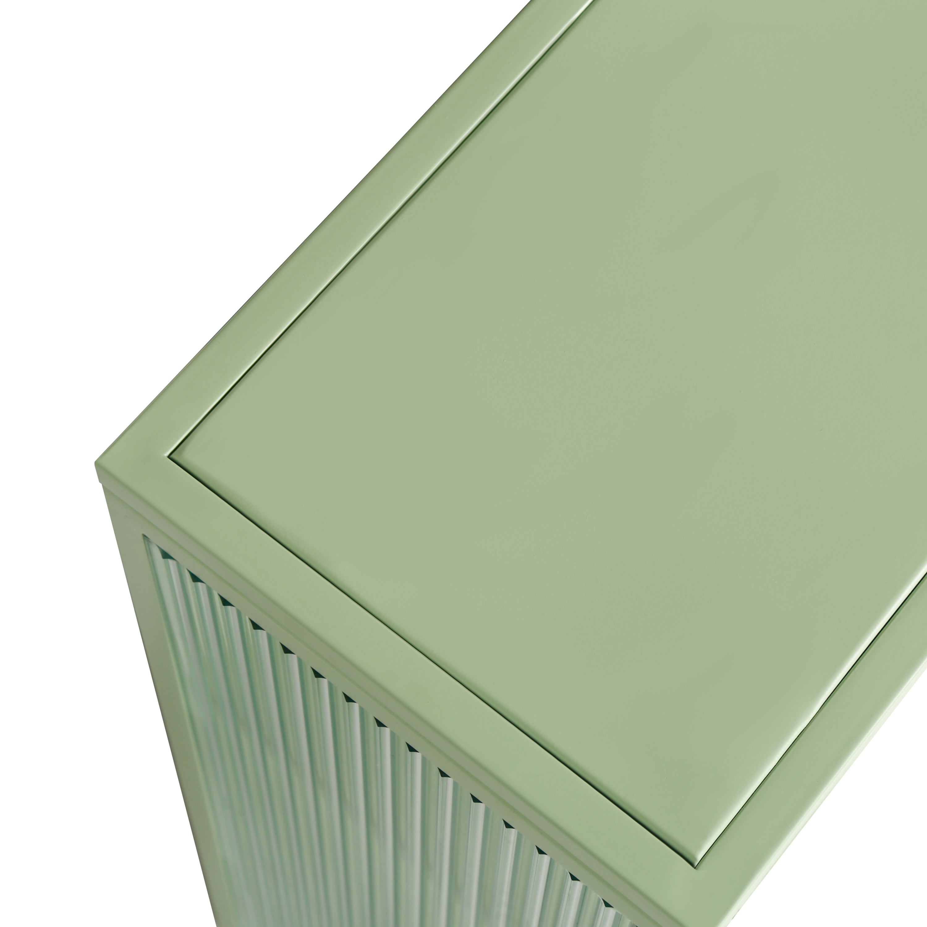 HAOYYE 27.56"Glass Doors Modern Two-door Wall Cabinet with Featuring Three-tier Storage for Entryway Living Room Bathroom Dining Room,Mint Green Sturdy Space-Saving Heavy Duty Modern Design Adults
