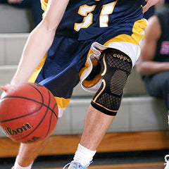 HAOYYE Copper Knee Compression Sleeves for Men and Women 1 Pair Knee Braces for Pain Relief Support for Meniscus Tear Arthritis Joint Pain Running Hiking Sports and Daily Workout