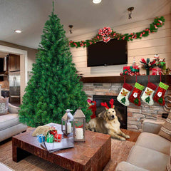 HAOYYE Green Christmas Tree with 1334 Branch Tips, Artificial Full Pine Tree with Sturdy Metal Stand, Realistic PVC Holiday Decoration for Indoor Outdoor Home Office Use