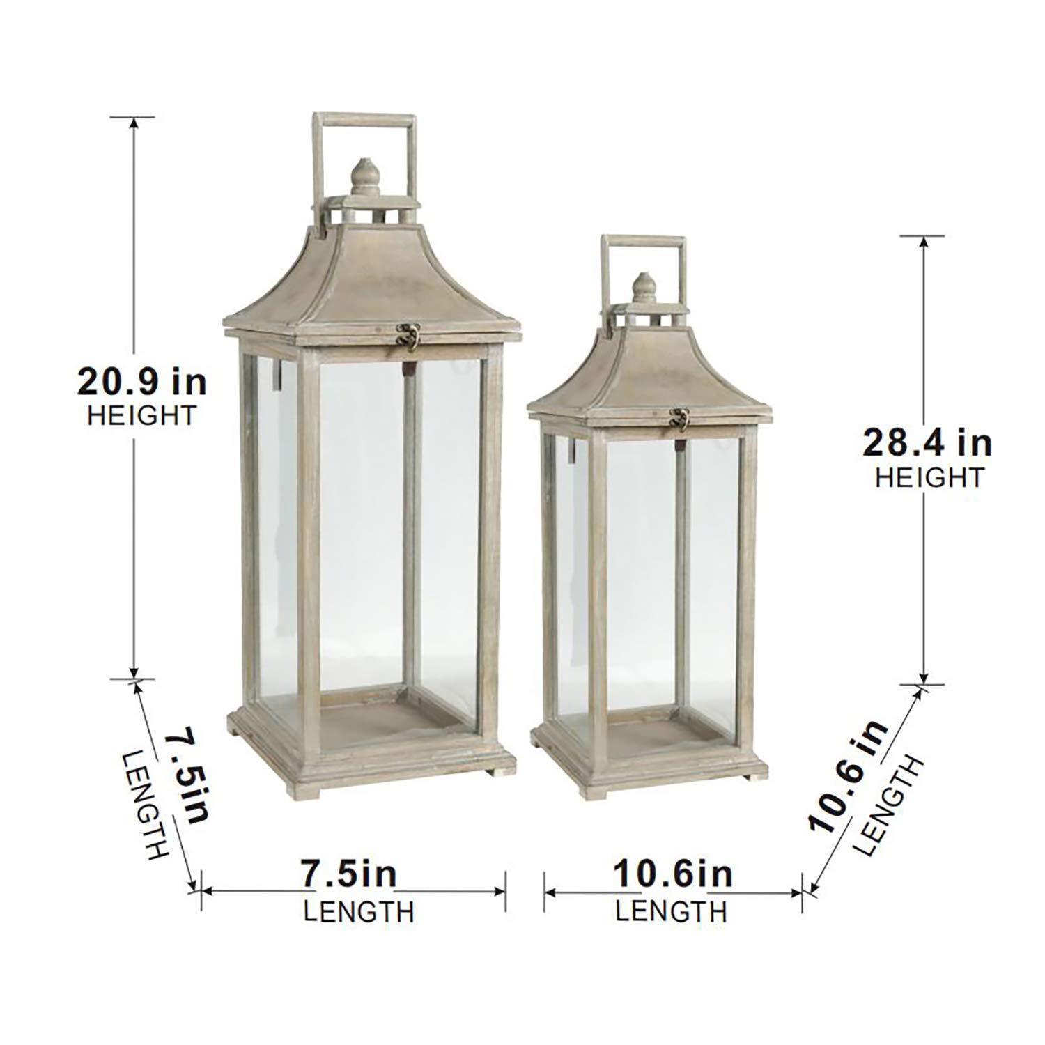 HAOYYE Wooden Candle Lantern Decorative, Hurricane Lantern Holder Decor for Indoor Outdoor, Home Garden Wedding Sturdy Space-Saving Heavy Duty Modern Design Adults Dorm Room Easy Assembly