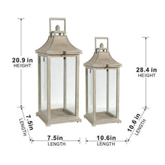 HAOYYE Wooden Candle Lantern Decorative, Hurricane Lantern Holder Decor for Indoor Outdoor, Home Garden Wedding Sturdy Space-Saving Heavy Duty Modern Design Adults Dorm Room Easy Assembly