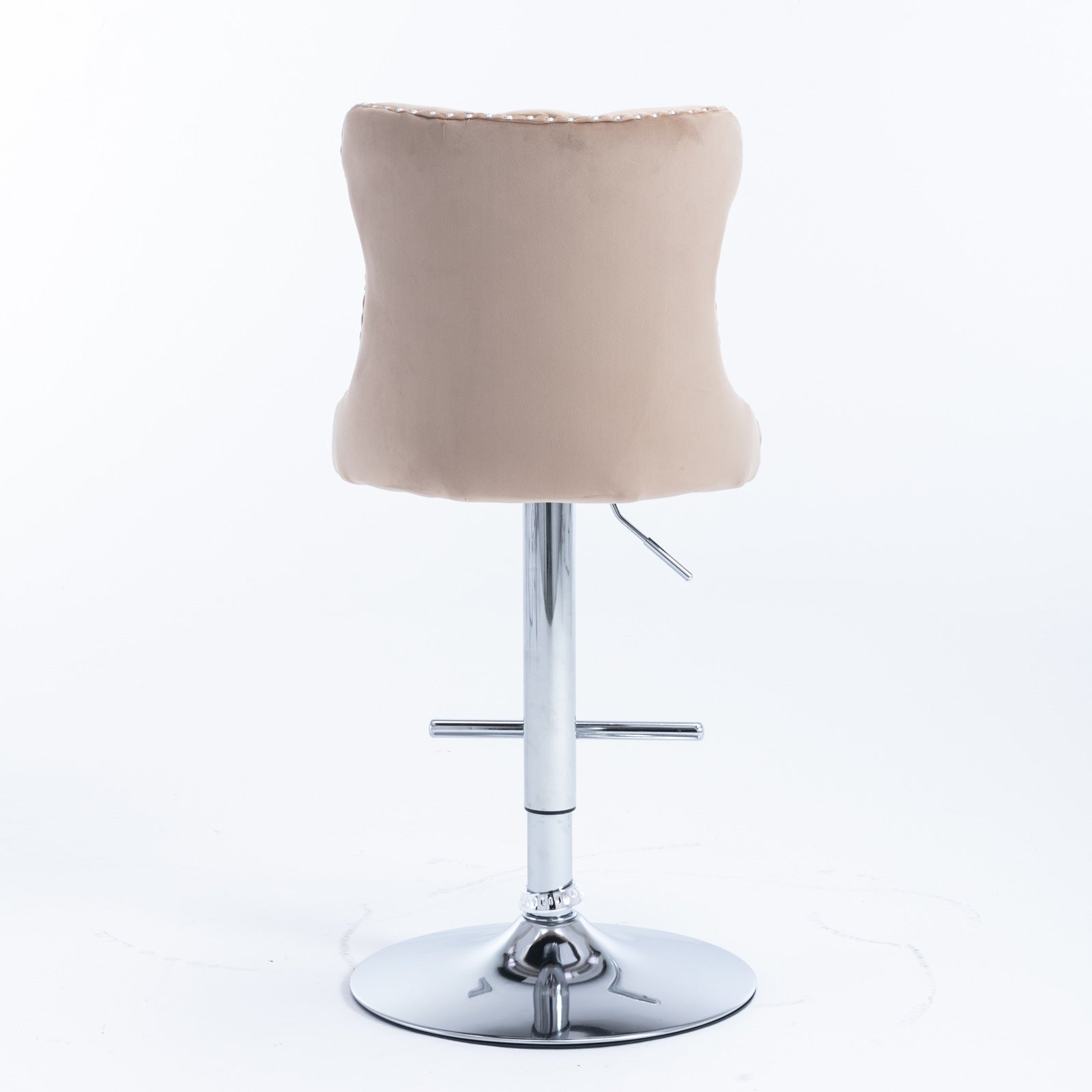 HAOYYE Swivel Velvet Barstools Adjusatble Seat Height from 25-33 Inch