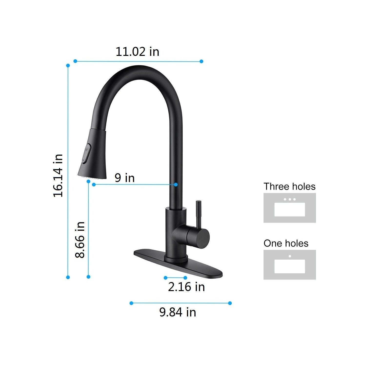 Haoyye Kitchen Faucet with Pull-Out Sprayer, Single Handle Stainless Steel Faucet with 360° Swivel High Arc Spout, Easy Installation and Maintenance, Anti-Corrosion and Space-Saving Design for Modern Kitchens, Utility Sinks, or Laundry Rooms